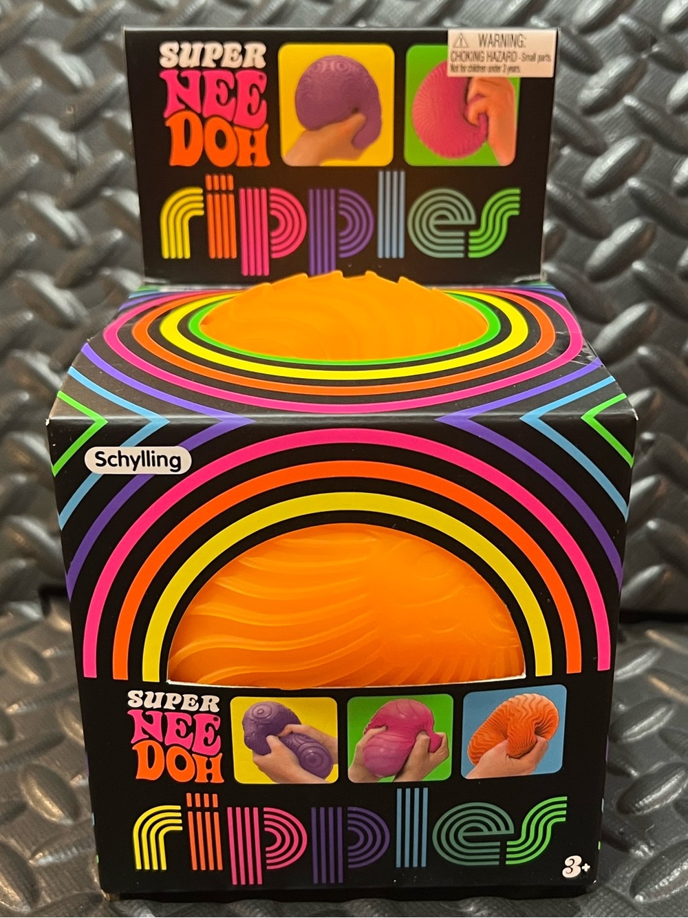 NeeDoh orange Super Ripples Stress Toy Squishy